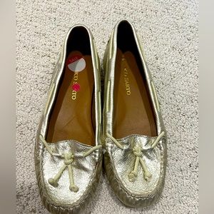 Franco Sarto metallic loafers size 8 1/2